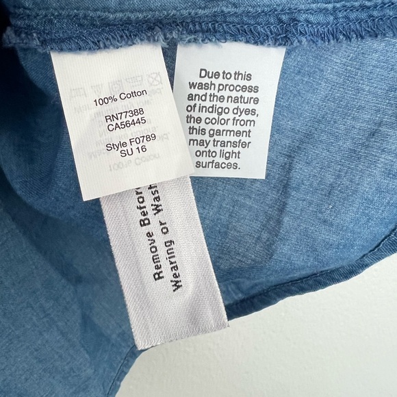 Madewell chambray Bellamy off shoulder flowy top - Picture 8 of 8